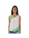 Blusa Gasa Verde con Blanco