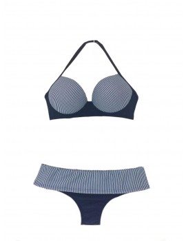 Bikini Azul Marino con rayas